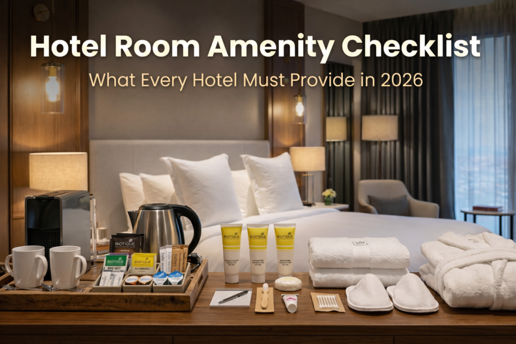 hotel room amenity checklist